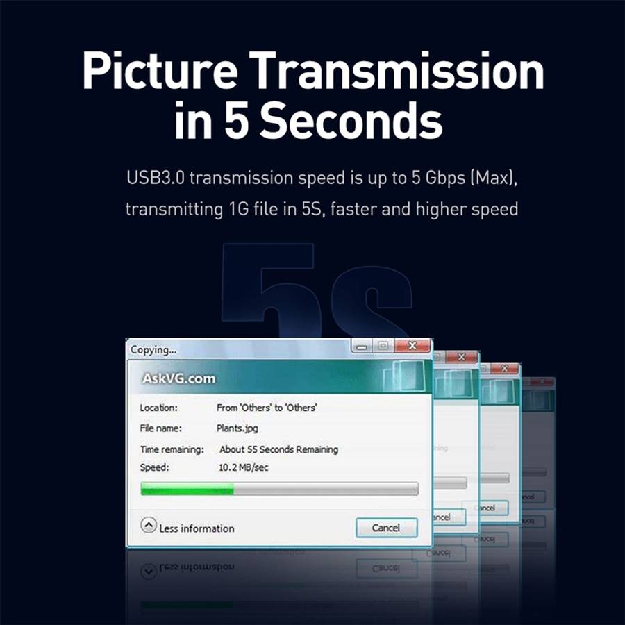 Baseus Cafule Series 2A USB 3.0 Male to Micro-B Hard Disk Adapter Cable, Length: 1m