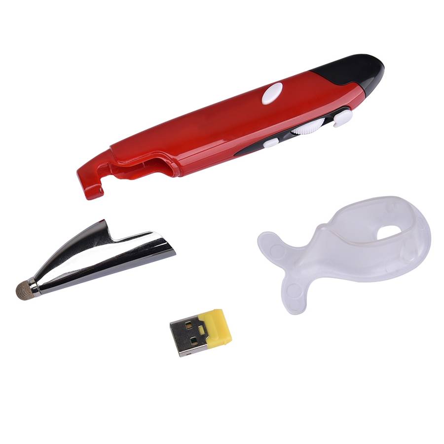 PR-06 4-keys Smart Wireless Optical Mouse with Stylus Pen Function (Grey)