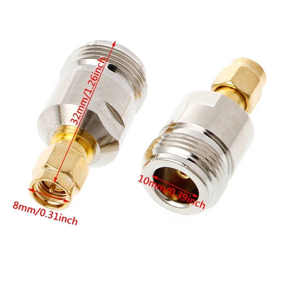 2 PCS SMA Male to N Female RF Coaxial Connector