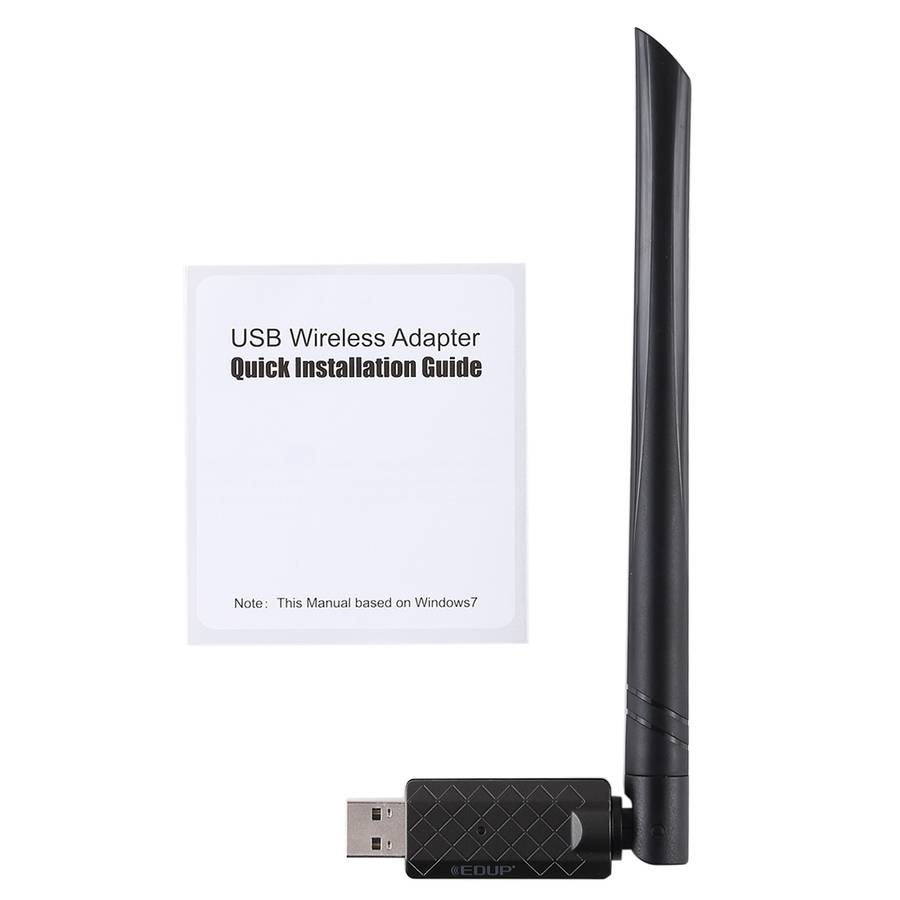 EDUP EP-AC1666 Dual Band 11AC 650Mbps High Speed Wireless USB Adapter WiFi Receiver, Driver Free