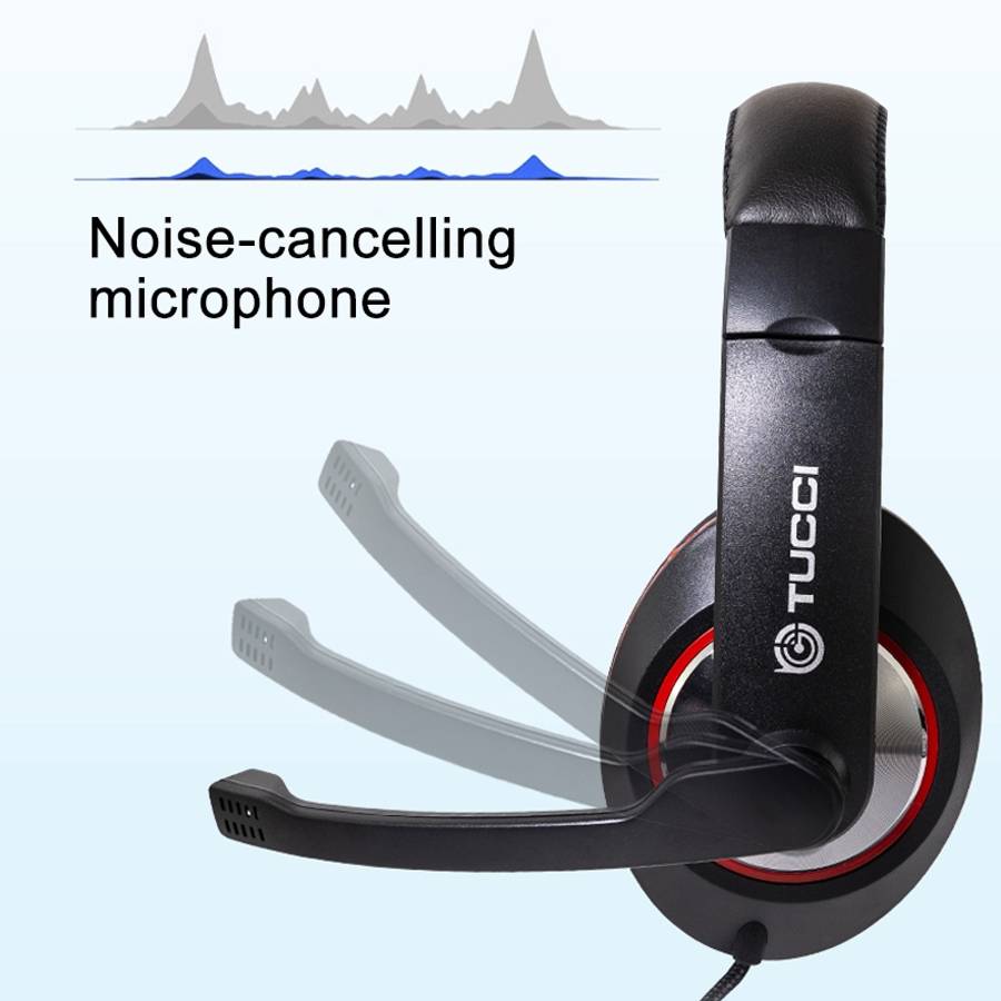TUCCI TC-X8 Stereo PC Gaming Headset with Microphone & Conversion Cable