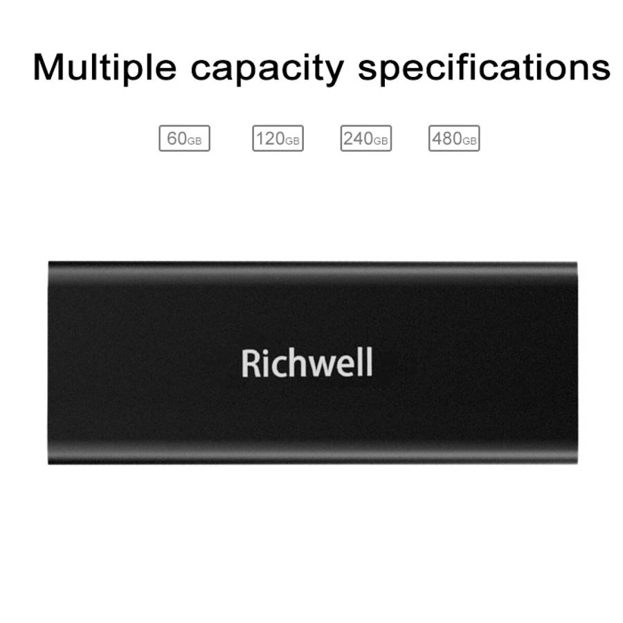 Richwell SSD R280-SSD-60GB 60GB Mobile Hard Disk Drive for Desktop PC(Black)