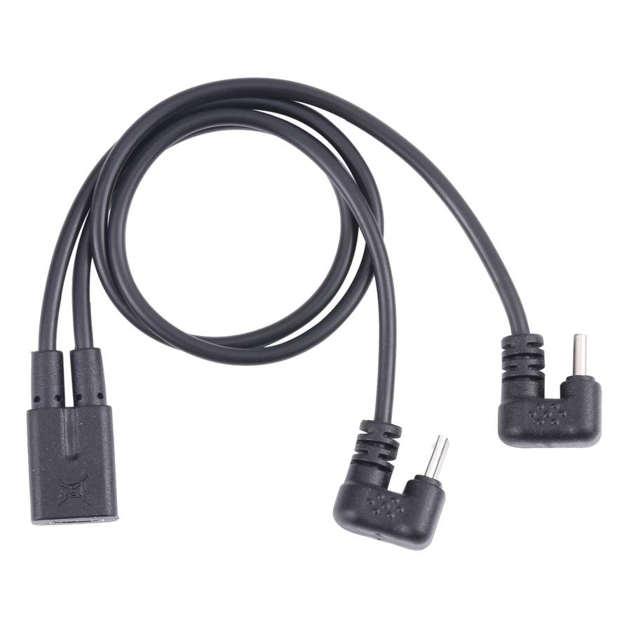 U-shaped USB-C / Type-C Male + Micro USB Male to Micro USB Female Cable