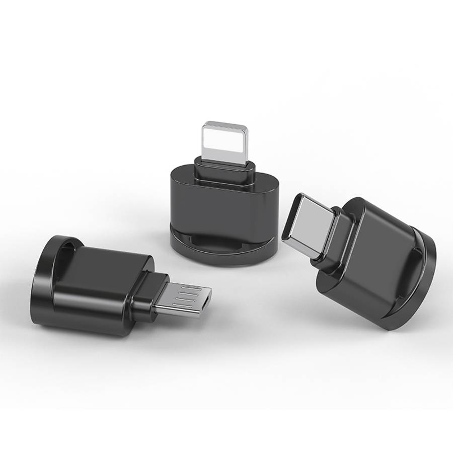 Micro USB to TF Card Adapter Mini TF Card Reader(Black)