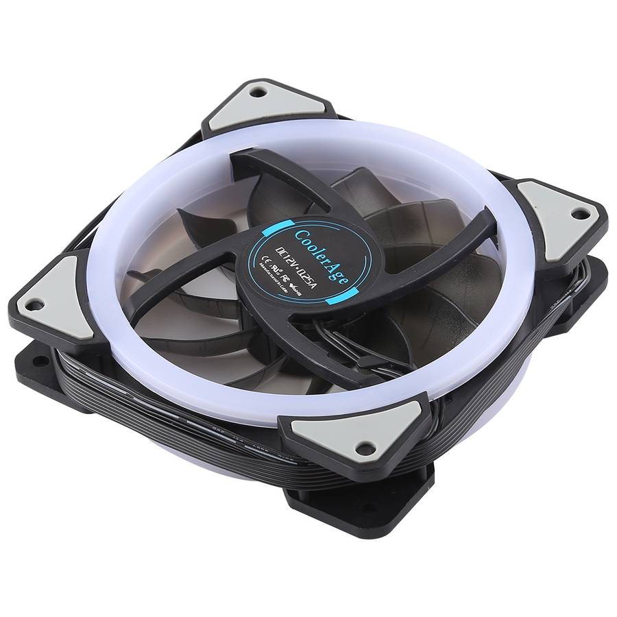 3 PCS CoolerAge DC 12V - 0.25A 2500PRM Remote Cotrol Computer Cooler Cooling Case Fan with Adjust