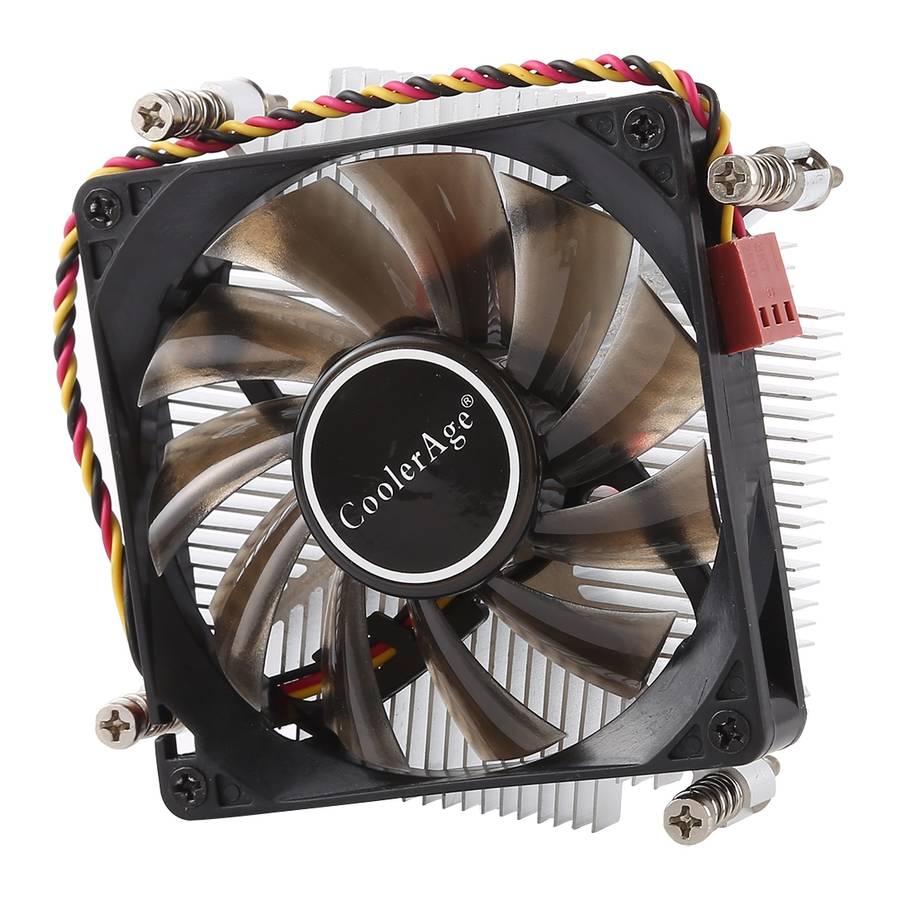 CoolerAge 1155-1U DC 12V 2000PRM 30.5cfm Copper Core Heatsink Hydraulic Bearing Cooling Fan CPU Co