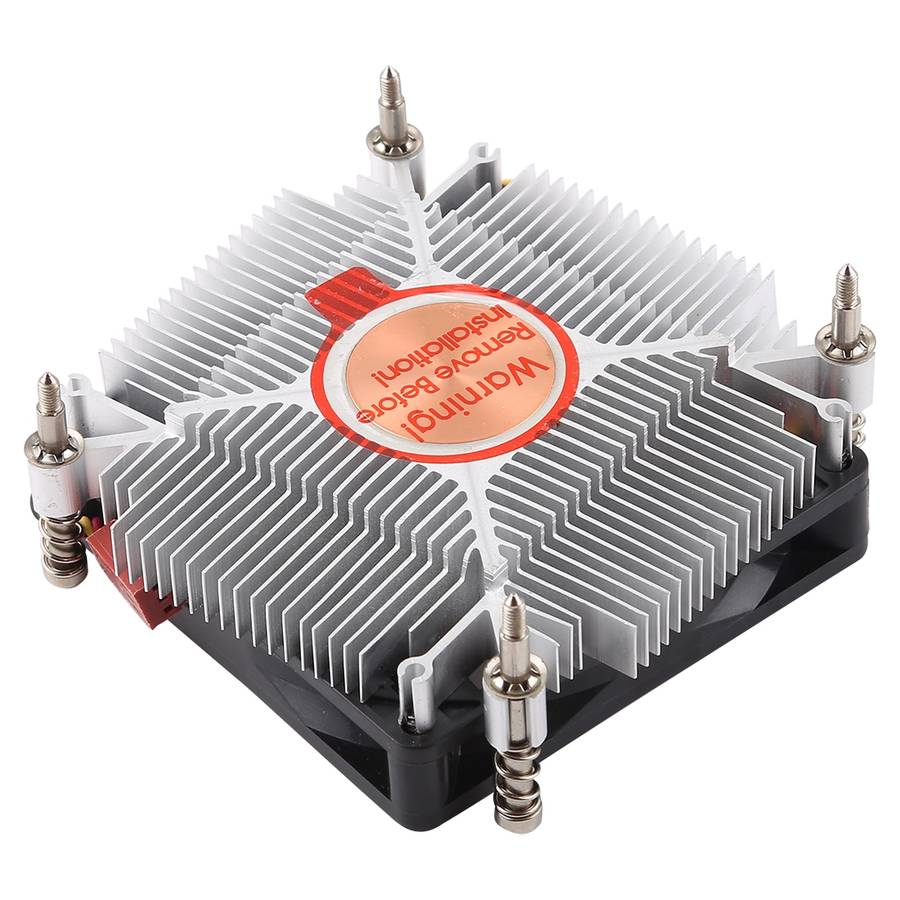 CoolerAge 1155-1U DC 12V 2000PRM 30.5cfm Copper Core Heatsink Hydraulic Bearing Cooling Fan CPU Co