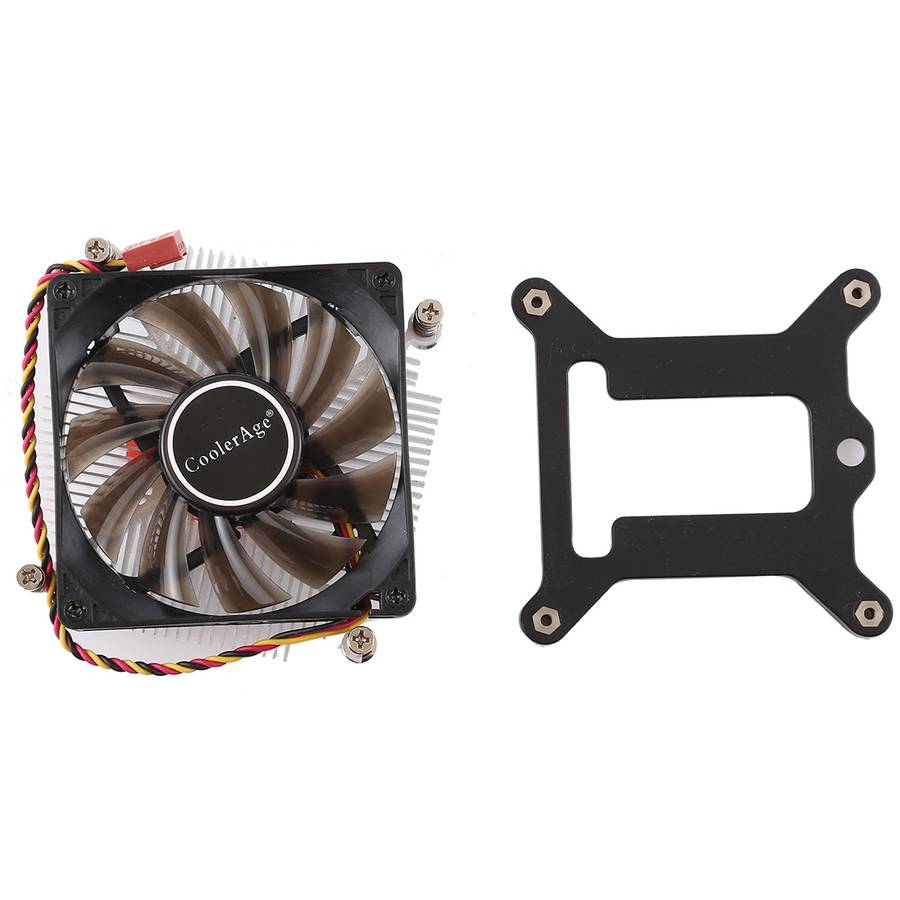 CoolerAge 1155-1U DC 12V 2000PRM 30.5cfm Copper Core Heatsink Hydraulic Bearing Cooling Fan CPU Co