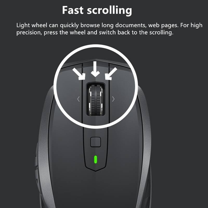 Logitech MX Anywhere 2S 4000DPI Bluetooth + Unifying Dual-mode Rechargeable Symmetrical Design Wirel