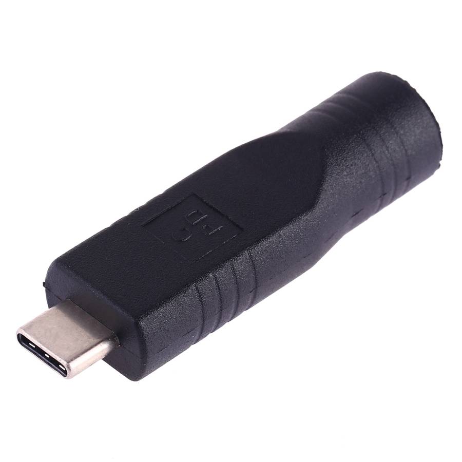 5.5 x 2.5mm Female to USB-C / Type-C Male Plug Adapter Connector