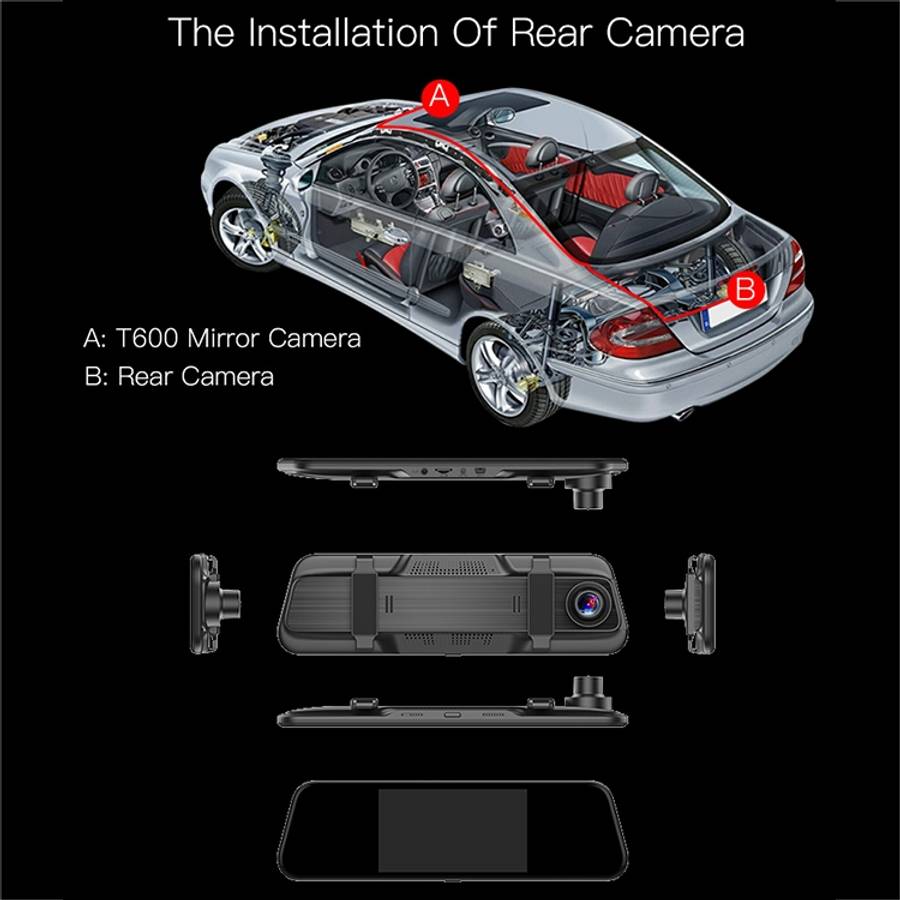 Anytek T600 Ultra HD 1080P 5.5 inch IPS Touch Screen Car DVR Driving Recorder