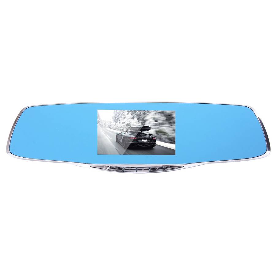 G835 HD 1080P 4.3 inch Screen Display Rearview Mirror Vehicle DVR, Generalplus 2248, 2 Cameras 170 D