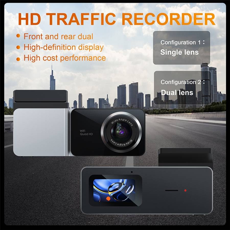 U06 2K Ultra HD Night Vision WiFi Car Driving Recorder Support Mobile APP