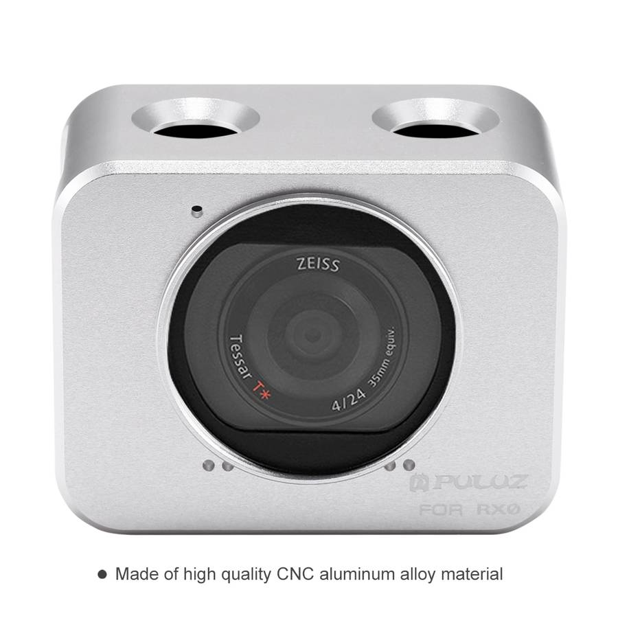 PULUZ for Sony RX0 Aluminum Alloy Protective Cage + 37mm UV Filter Lens + Lens Sunsha ... (Silver)