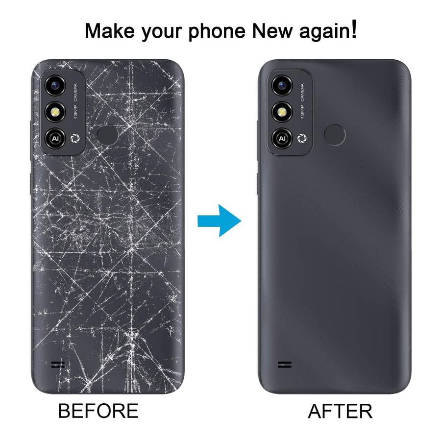 For ZTE Blade A53 Plastic Battery Back Cover(Black)