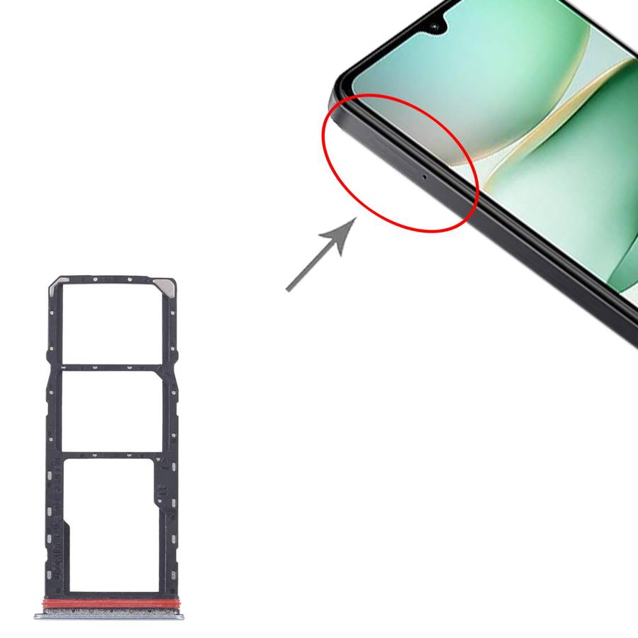 For Xiaomi Redmi A5 4G 10pcs SIM Card Tray + SIM Card Tray + Micro SD Card Tray (Black)