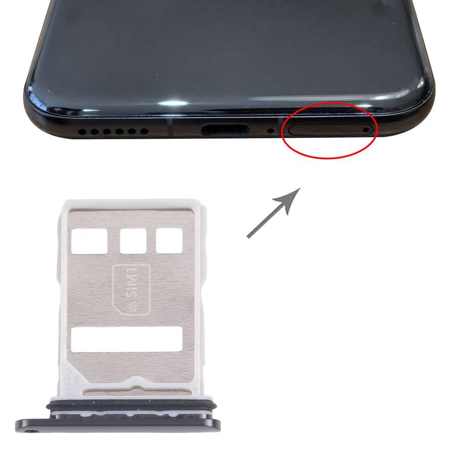 For Huawei Pura 80 Pro+ 10pcs Original SIM Card Tray + SIM Card Tray (Black)