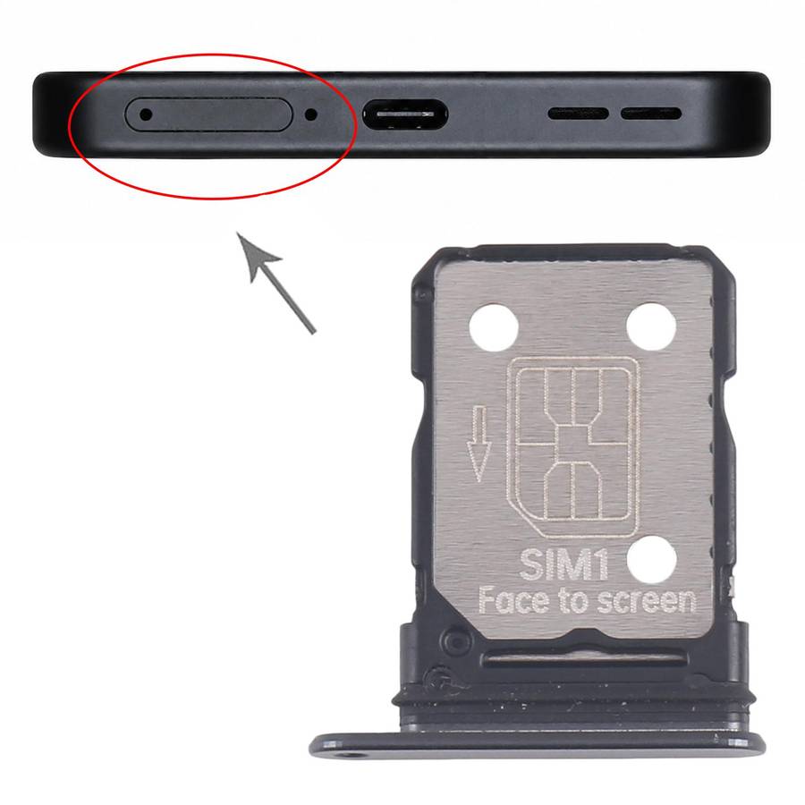 For OnePlus Ace 5 Pro SIM Card Tray + SIM Card Tray (Black)