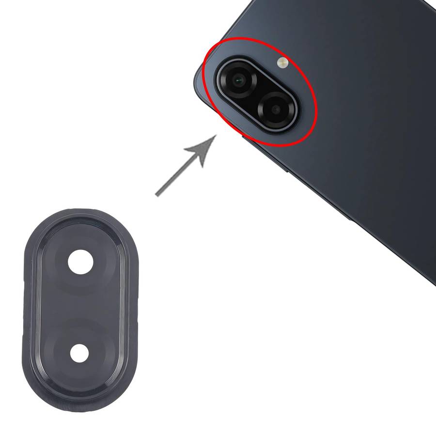 For Samsung Galaxy A07 4G SM-A075F 10pcs Rear Camera Lens Cover (Black)