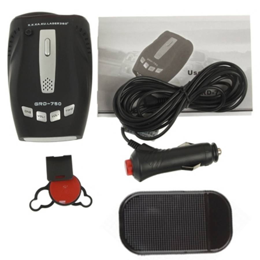 GRD-750 Digital Radar Laser Detector, Built-in Loud Speaker(Black)