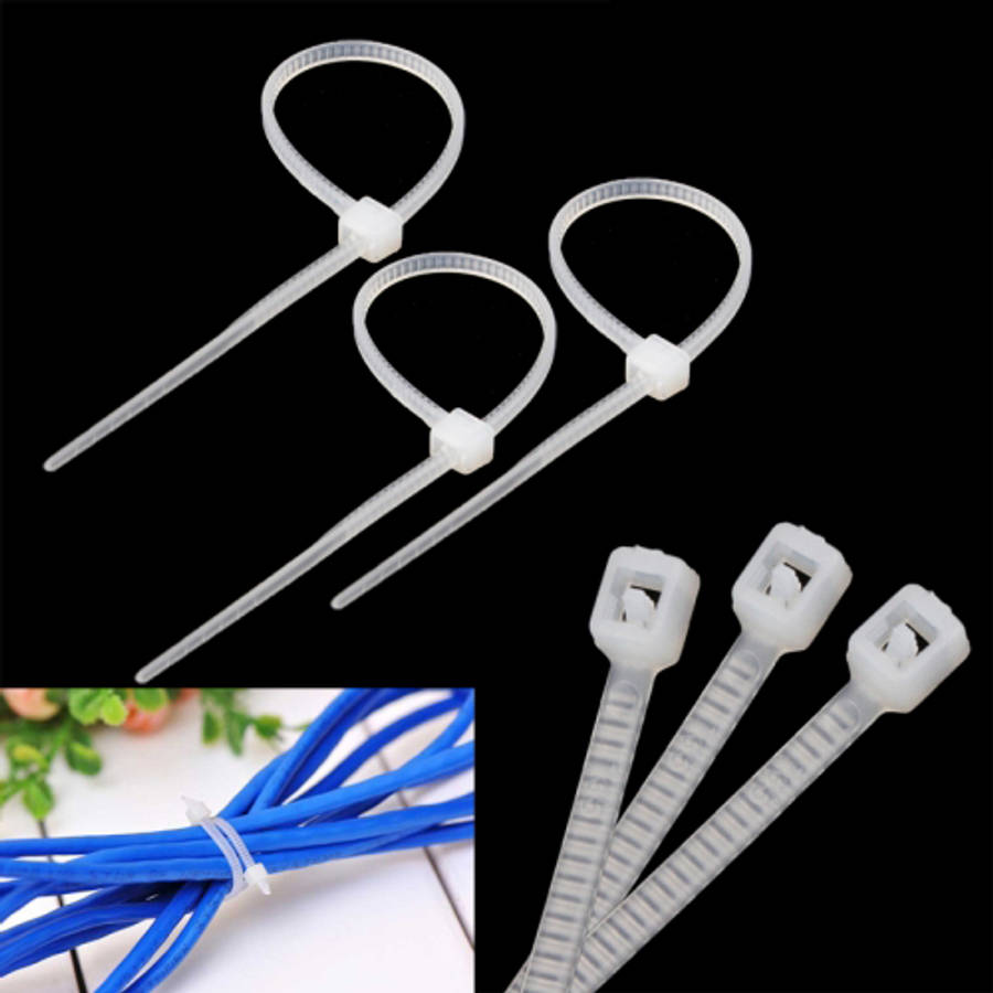10cm Self-Locking Nylon Cable Wire Zip Ties (1000pcs in one packing, the price is for 1000pcs)(White