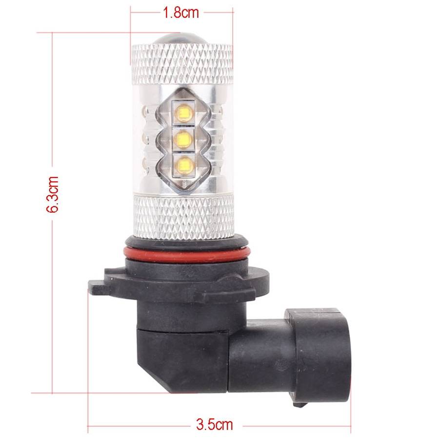 9005 80W 800LM 6500K White Light 16-3535-LEDs Car Foglight , Constant Current , DC12-24V(White Light
