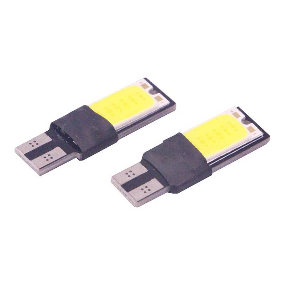 2 PCS T10 3W 160-180LM 2 LED Ice Blue COB LED Decode Car Clearance Lights Lamp, DC12V