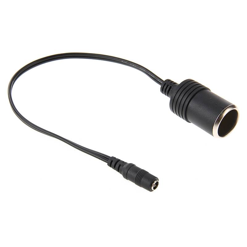 5.5 x 2.1mm Female Cigarette Lighter Socket Plug Connector Charger Cable Adapter, Length: 30cm