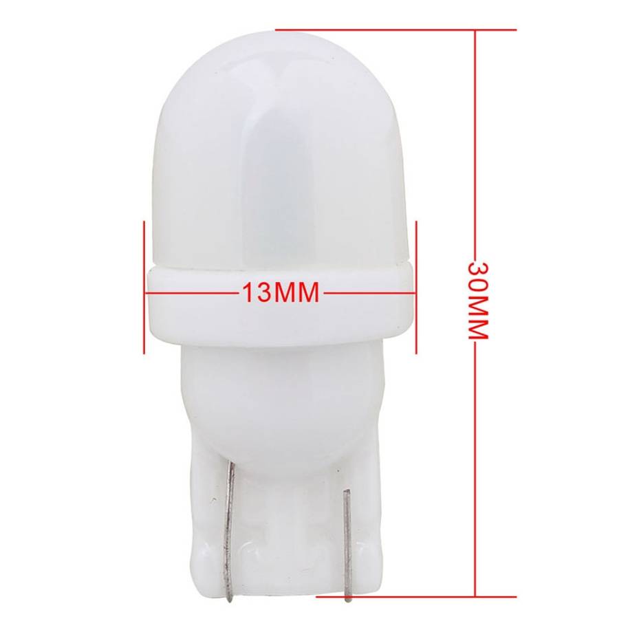 10 PCS T10 1W 80LM Ceramic 2 LED SMD 5630 Car Clearance Lights Lamp, DC 12V