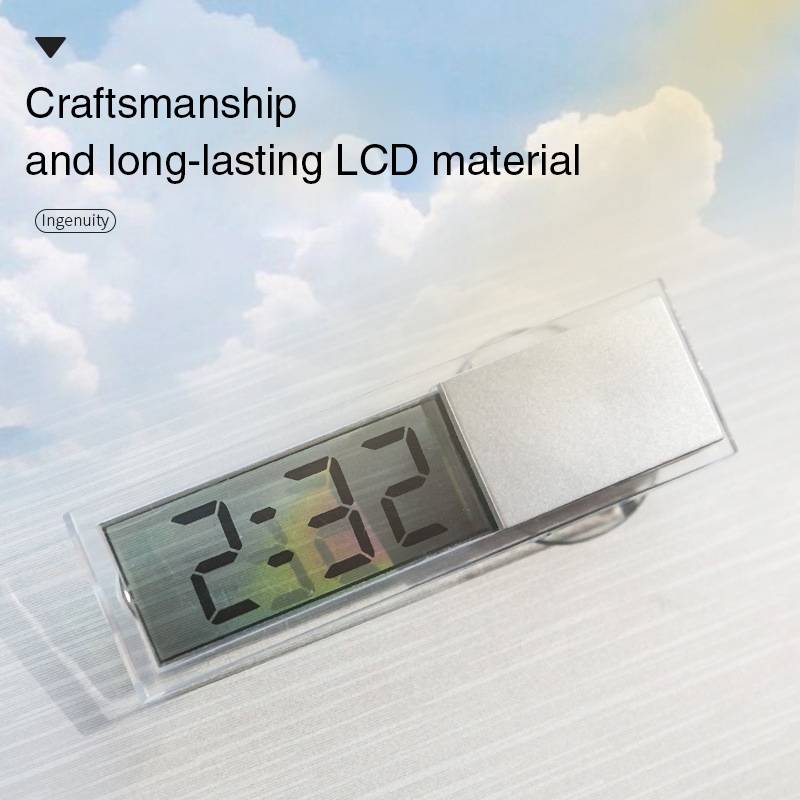 K-033 LCD Auto Clock with Sucker