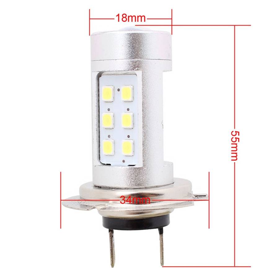 2 PCS H7 4.2W 630LM White Light 21 LED 2835 SMD Car Front Fog Light Lamp Bulb, DC 12V