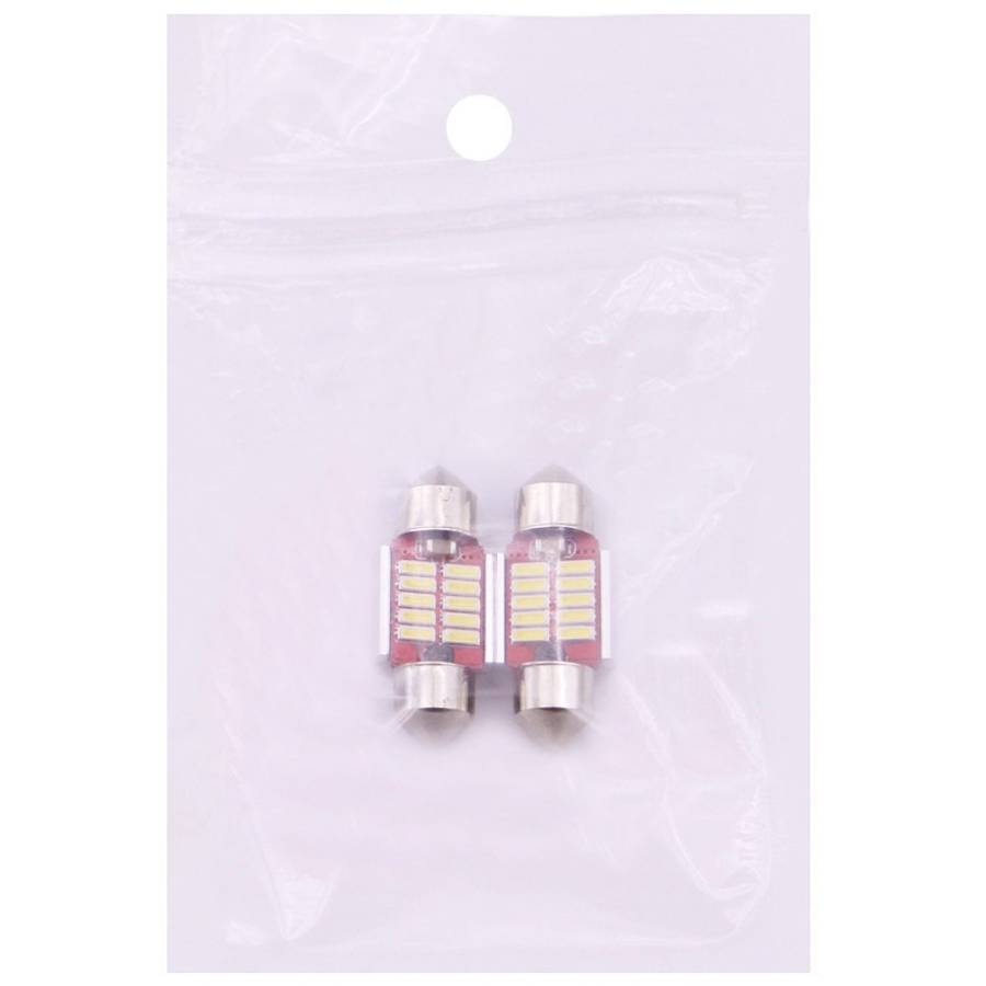 2 PCS 31mm 3W 180LM White Light 10 LED SMD 4014 CANBUS License Plate Reading Lights Car Light Bulb