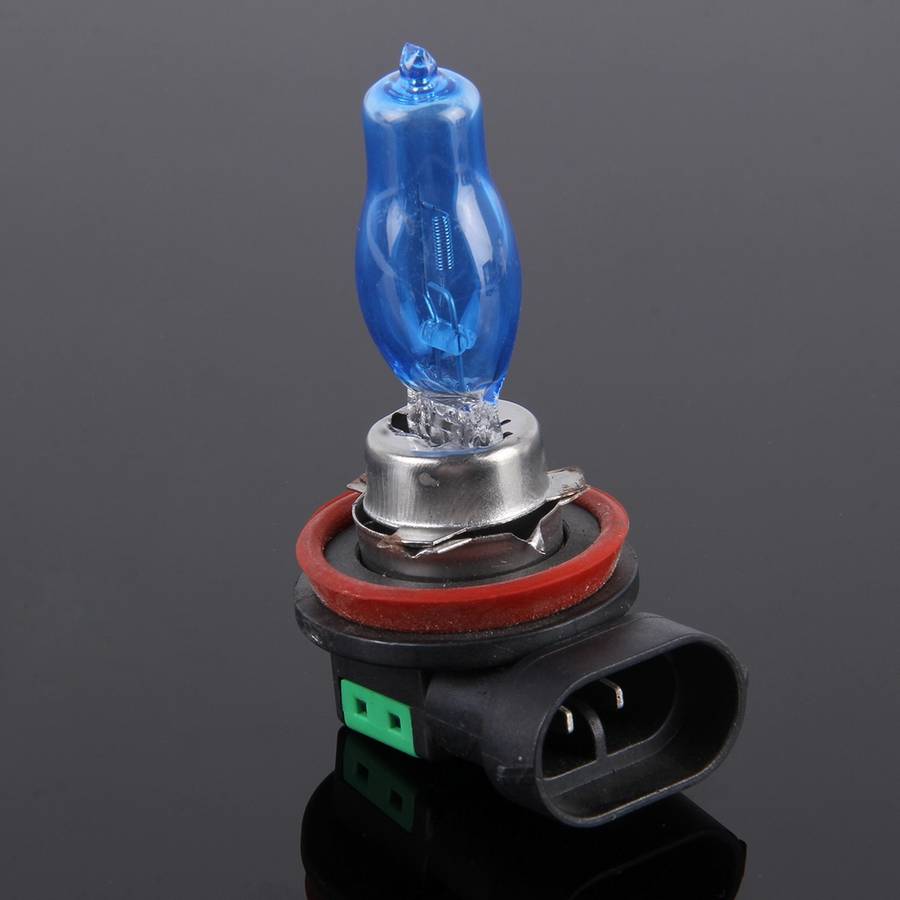HOD H11 Halogen Bulb, Super White Car Headlight Bulb, 12 V / 100W, 6000K 2400LM (Pair)