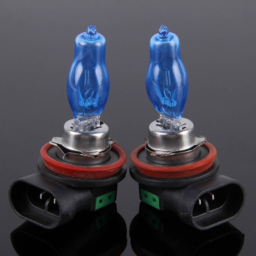 HOD H11 Halogen Bulb, Super White Car Headlight Bulb, 12 V / 100W, 6000K 2400LM (Pair)