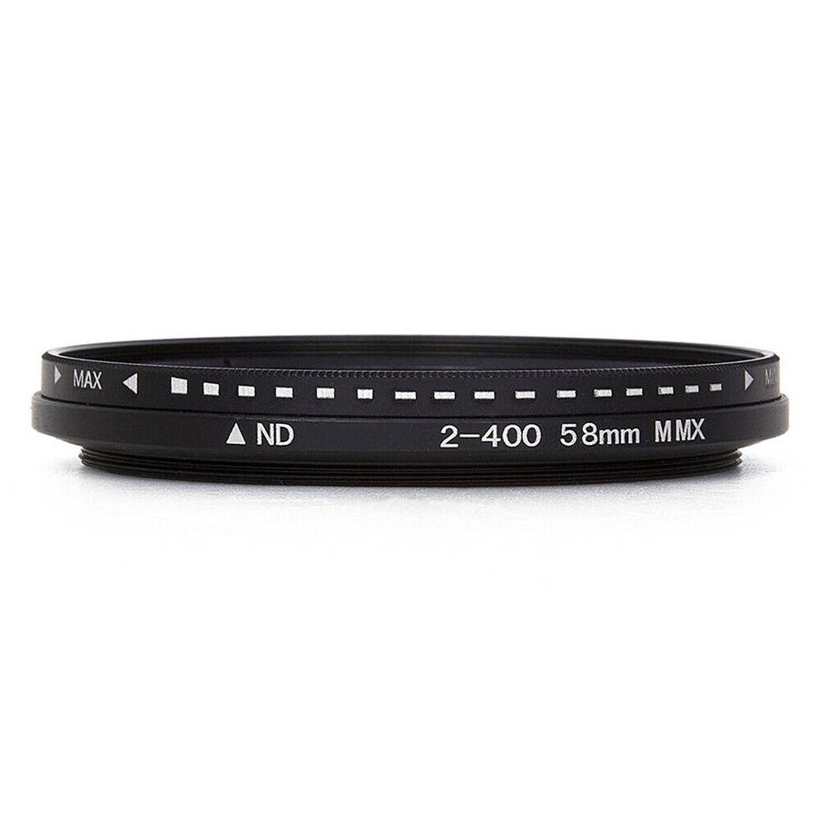 58mm ND Fader Neutral Density Adjustable Variable Filter ND 2 to ND 400 Filter(Black)