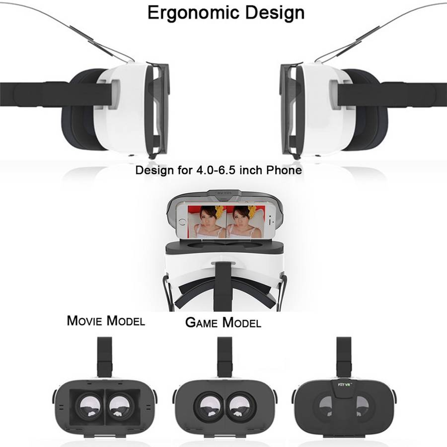 FIIT VR Universal Virtual Reality 3D Video Glasses for 4 to 6 inch Smartphones
