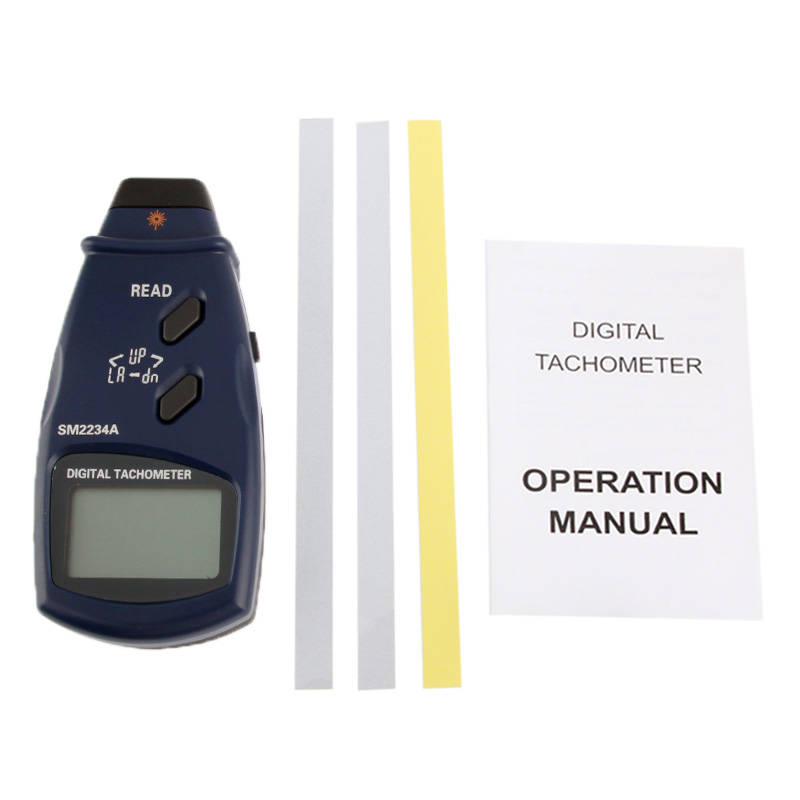 Digital Laser Photo Tachometer Non Contact RPM Tach (SM2234A)