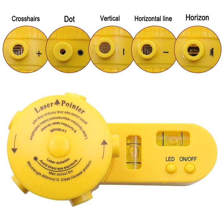 LV-06 8-Function Laser Level Leveler with Tripod(Yellow)
