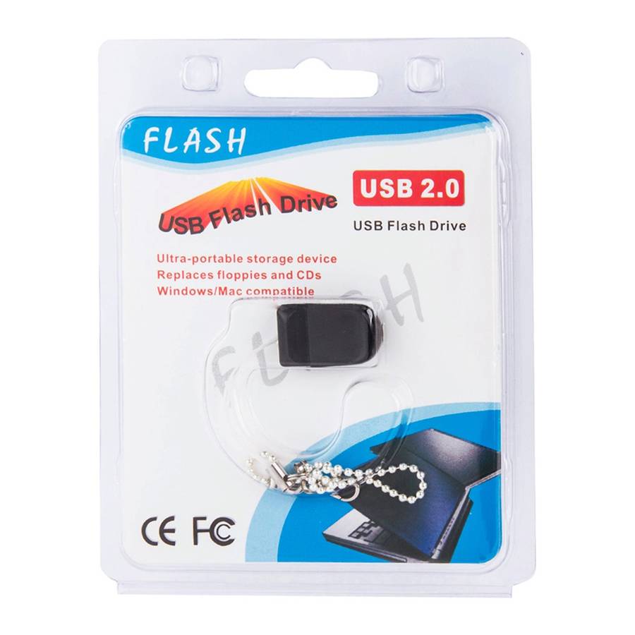 16GB Mini USB Flash Drive with Chain for PC and Laptop