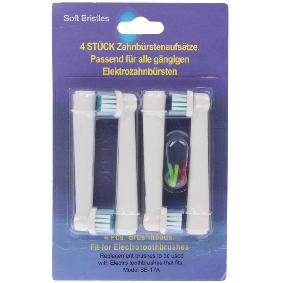 4 PCS Electric Toothbrush Heads Replacement Oral Health Care(White)