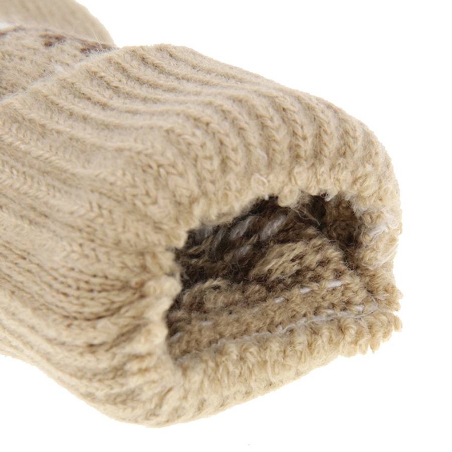 Woven Double Deer Pattern Three Finger Touch Screen Touch Gloves