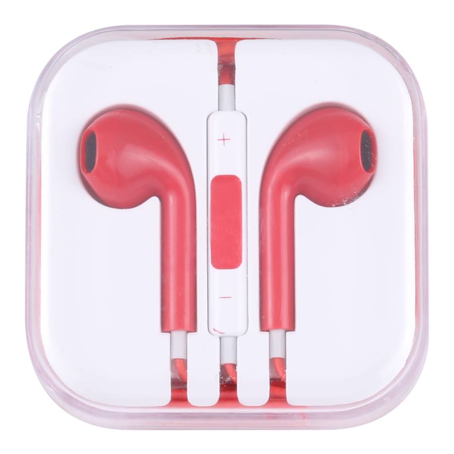 EarPods Wired Headphones Earbuds with Wired Control & Mic(Red)
