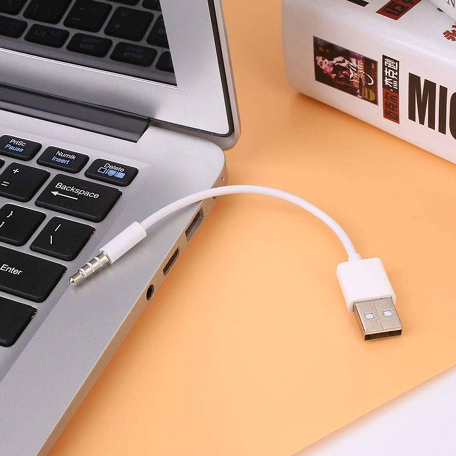JW-SM1 USB to 3.5mm Jack Data Sync & Charge Cable for iPod shuffle 1st /2nd /3rd /4th ... (White)