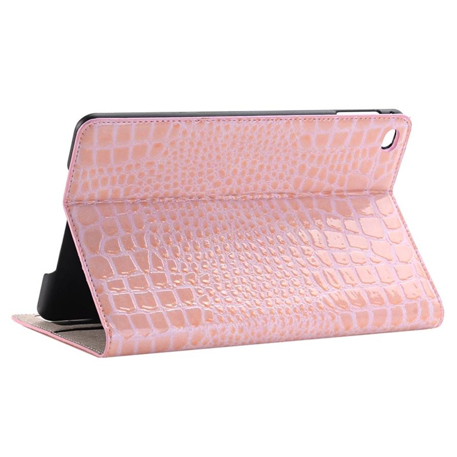 Crocodile Texture Horizontal Flip Leather Case with Holder & Card Slots & Wallet for iP ... (Pink)