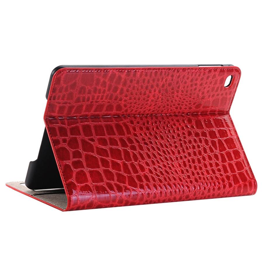 Crocodile Texture Horizontal Flip Leather Case with Holder & Card Slots & Wallet for iPa ... (Red)
