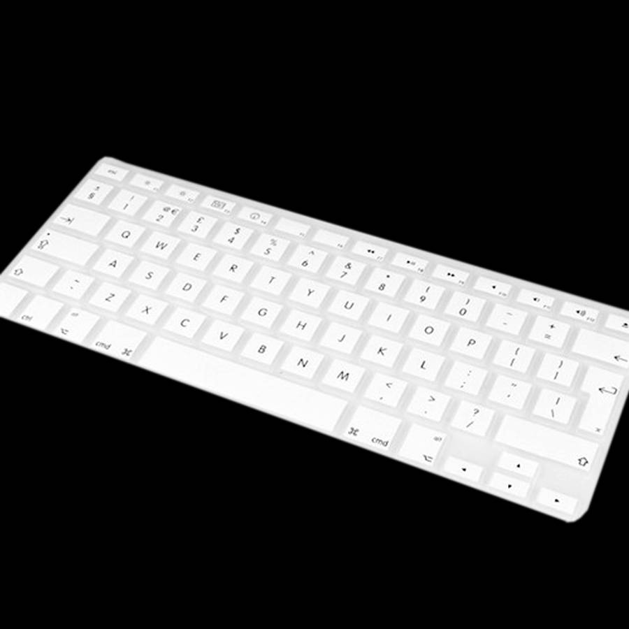 10 PCS Silicone Soft European-style English Keyboard Protector Cover Skin for MacBook ... (White)