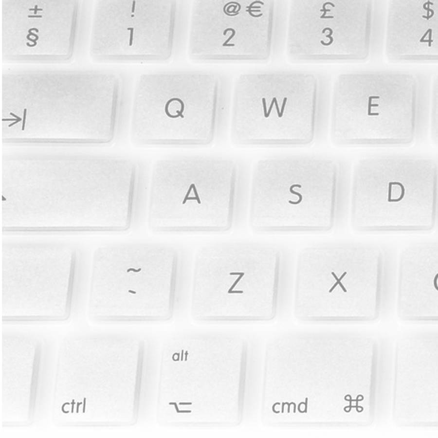 10 PCS Silicone Soft European-style English Keyboard Protector Cover Skin for MacBook ... (White)