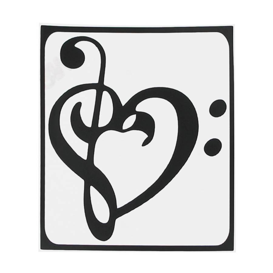 Hat-Prince Music Symbol Heart Pattern Removable Decorative Skin Sticker for MacBook Air / Pro / Pr
