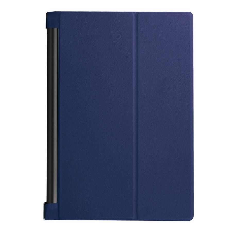 Custer Texture Horizontal Flip Solid Color Leather Case with Three-folding Holder ... (Dark Blue)