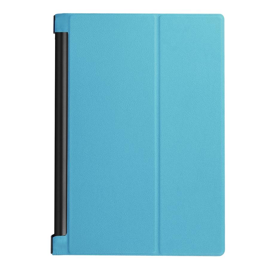 Custer Texture Horizontal Flip Solid Color Leather Case with Three-folding Holder for L ... (Blue)